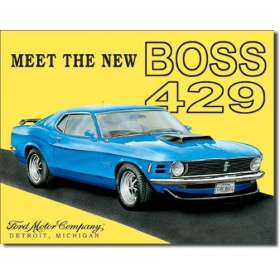 Enseigne Ford Mustang en métal  / BOSS 429